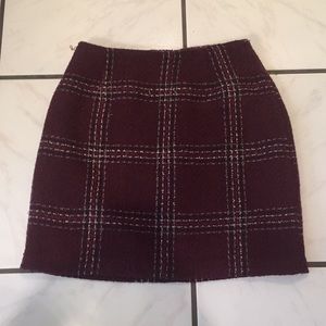 plaid mini skirt